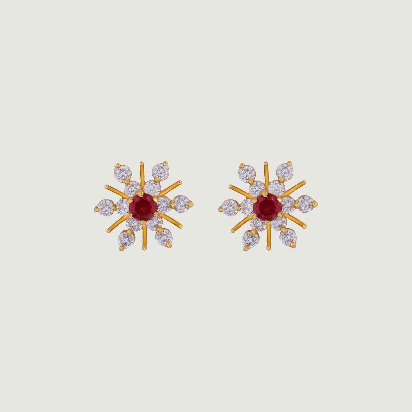 red midnight radiance sunburst studs