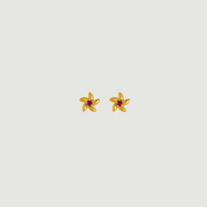 Red Golden Grace Studs