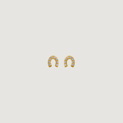 Pair of Golden Earrings with Diamonds