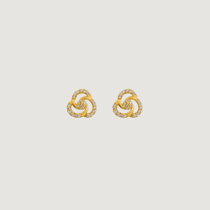 Pair of Golden and diamond earrings