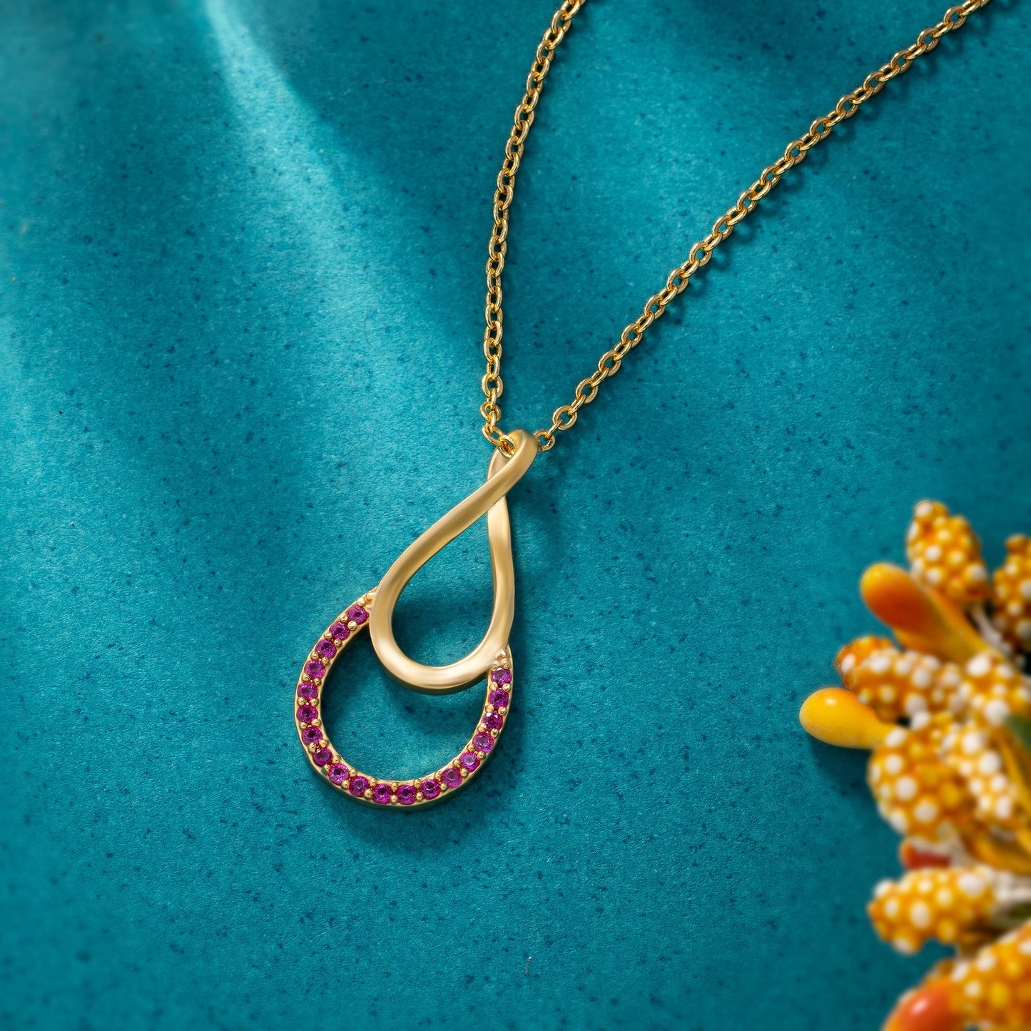 red infinity glow pendant