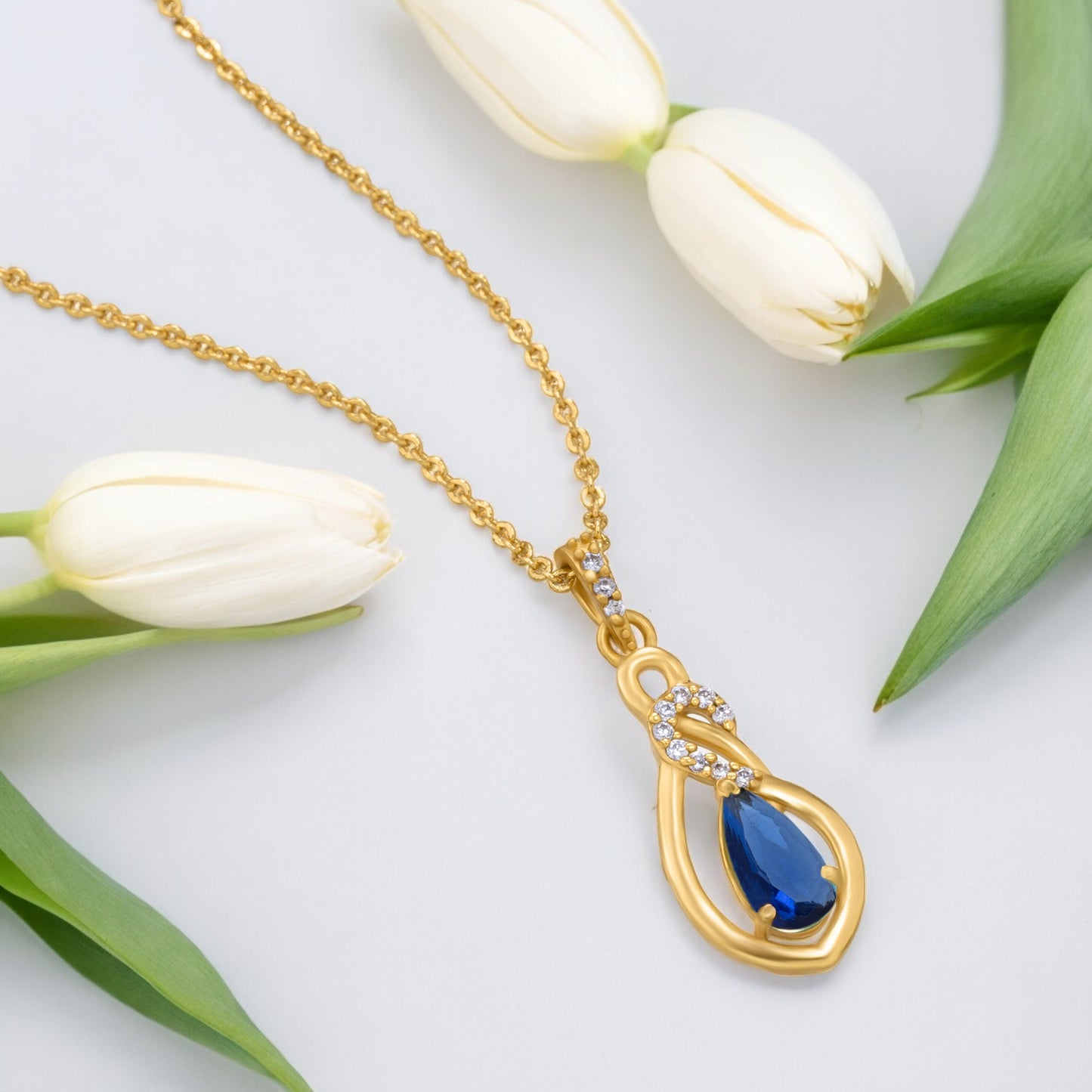 blue midnight elegance sapphire necklace