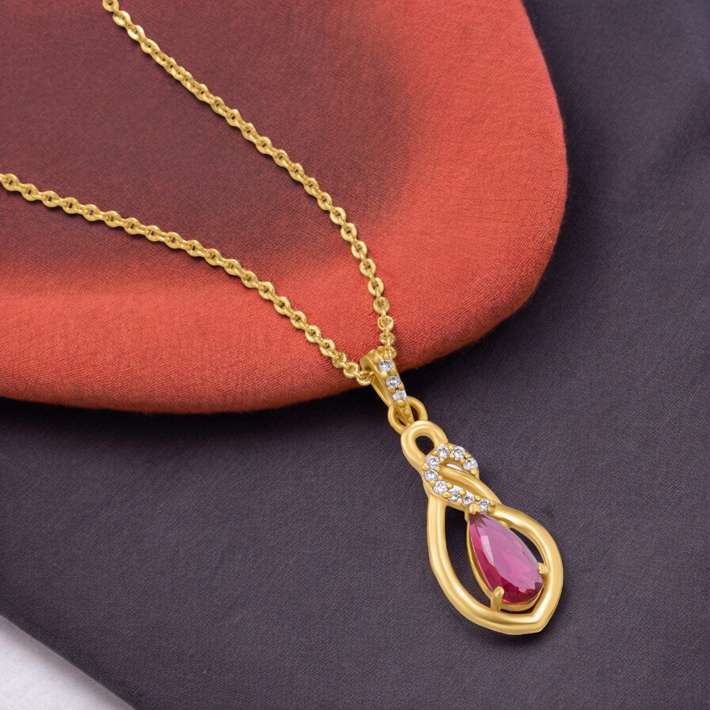 red midnight elegance sapphire necklace