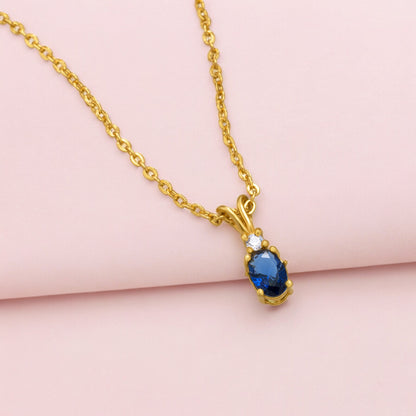 Golden Necklace with Diamond