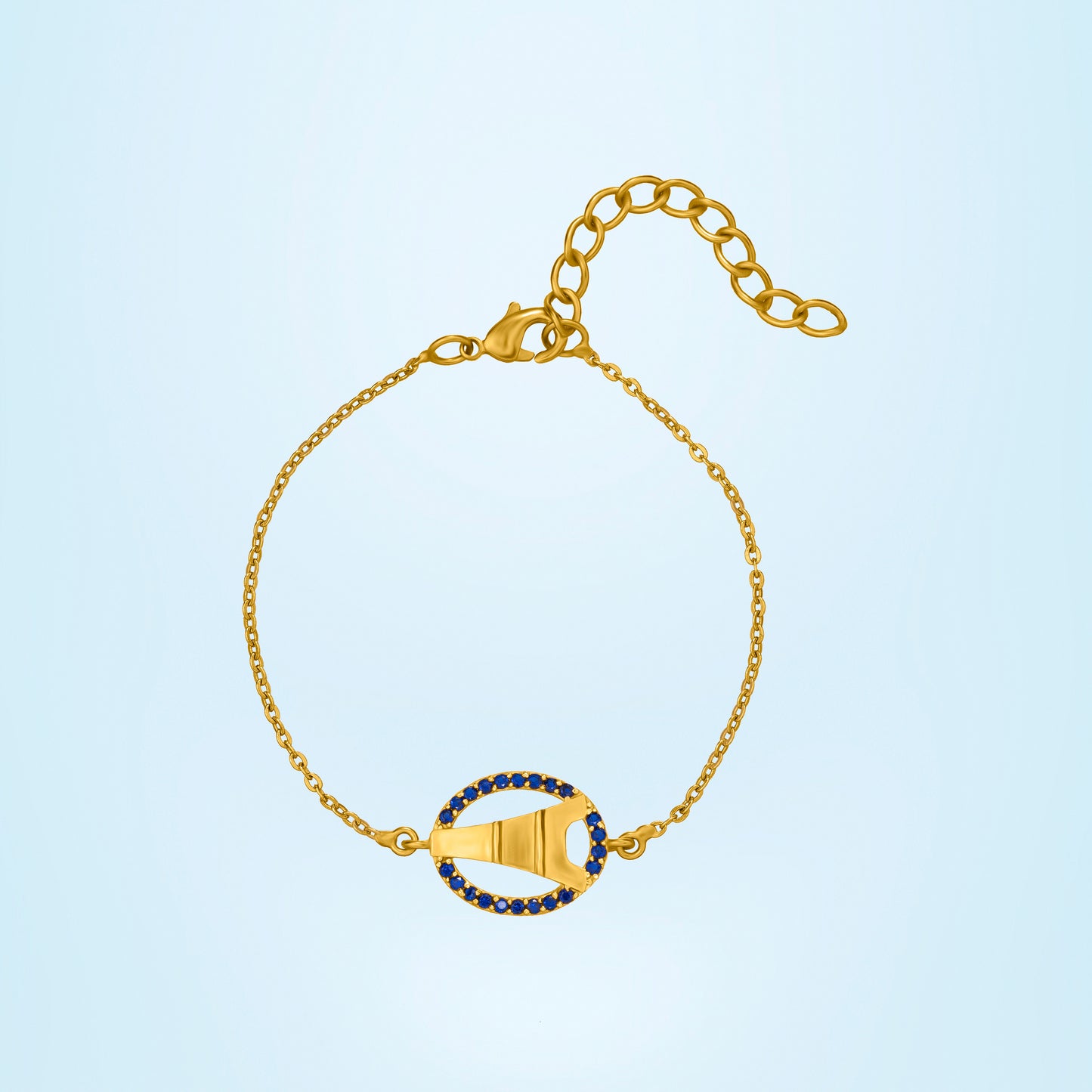 golden bracelet with a diamond clasp