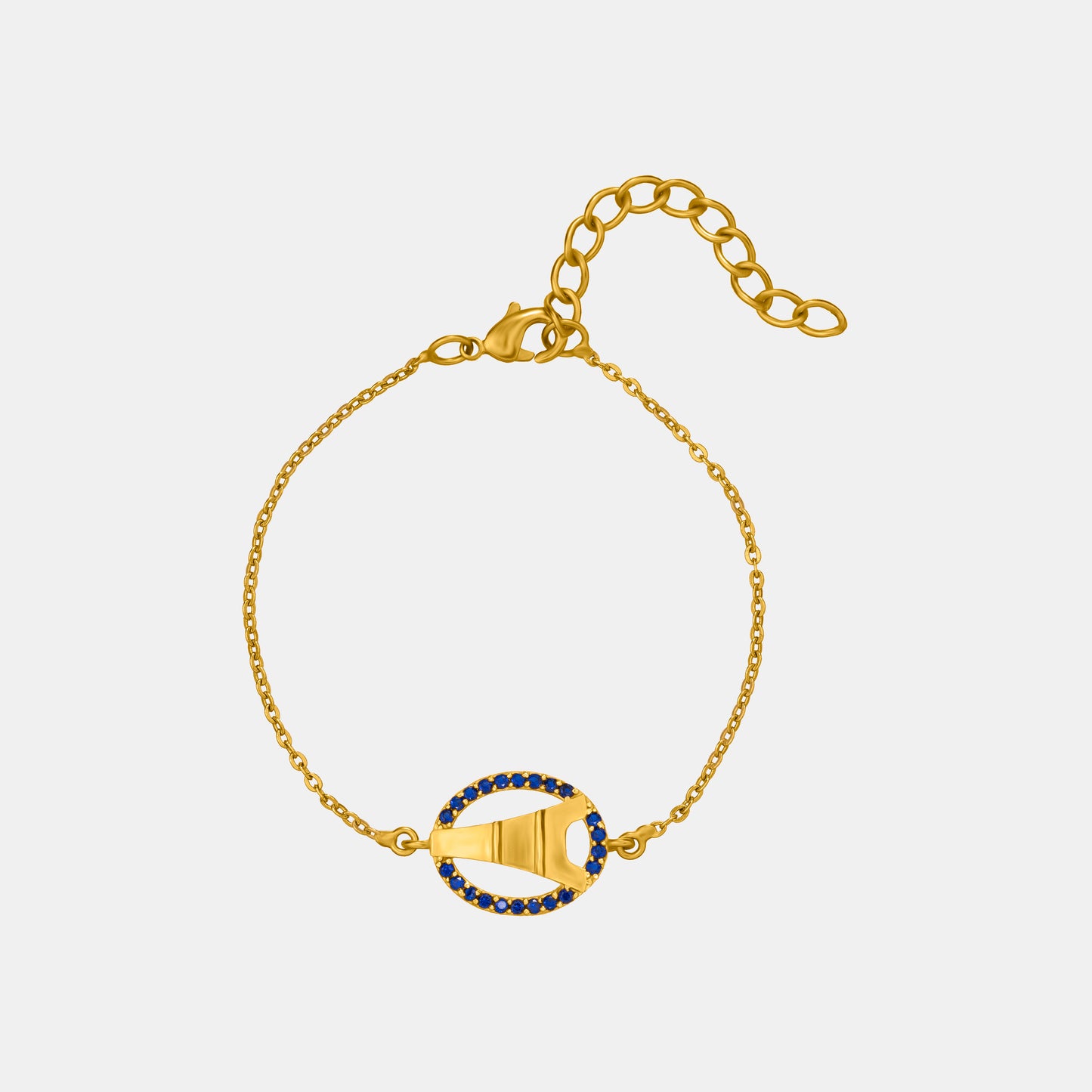 golden bracelet with a diamond clasp