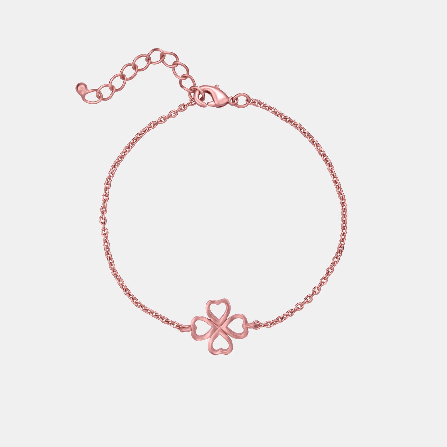 rose gold bracelet with a heart charm