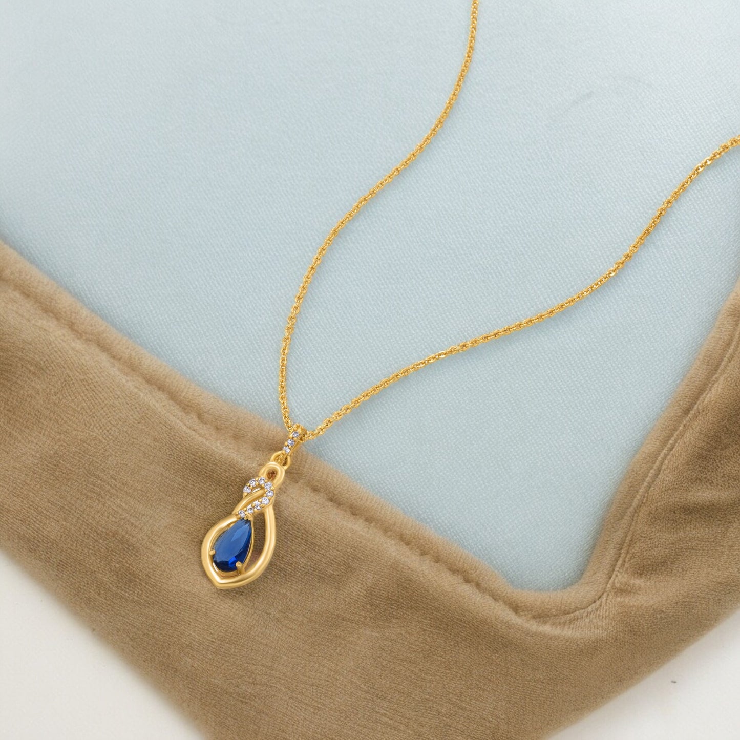 blue midnight elegance sapphire necklace