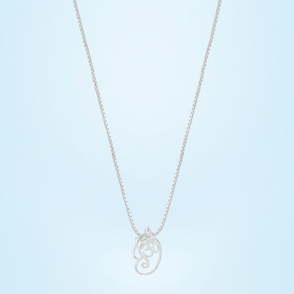 Silver Necklace with Om Pendant