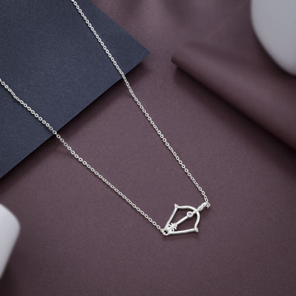 Silver Necklace with a Small Arrow on it