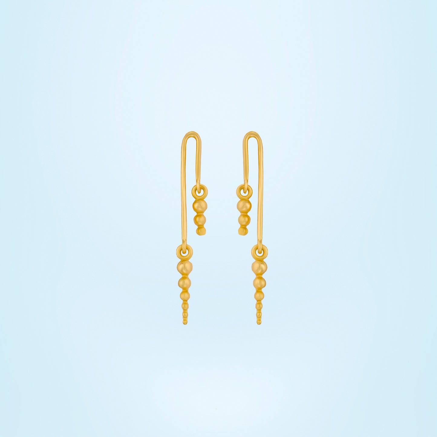 pair of golden beads earrings