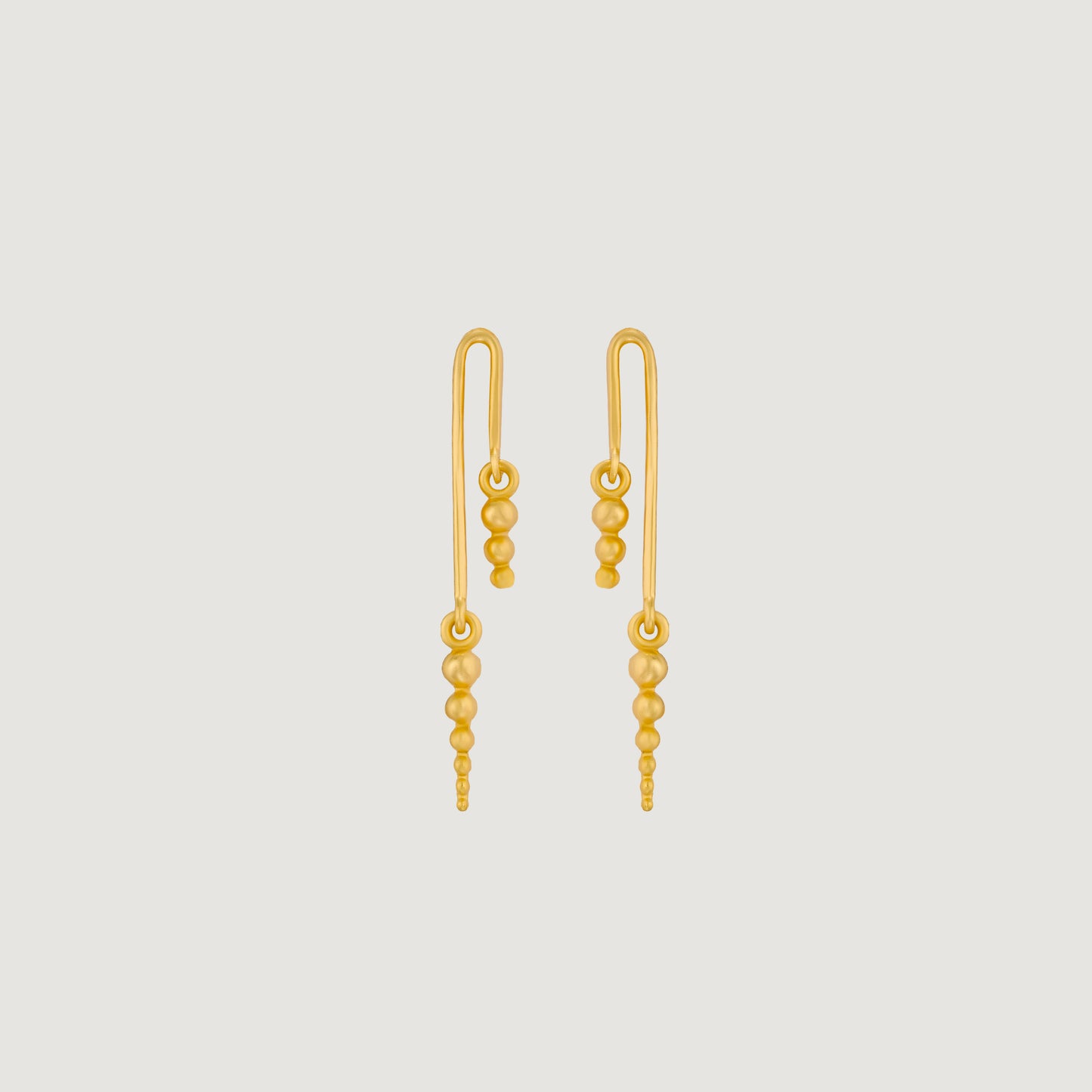 pair of golden beads earrings