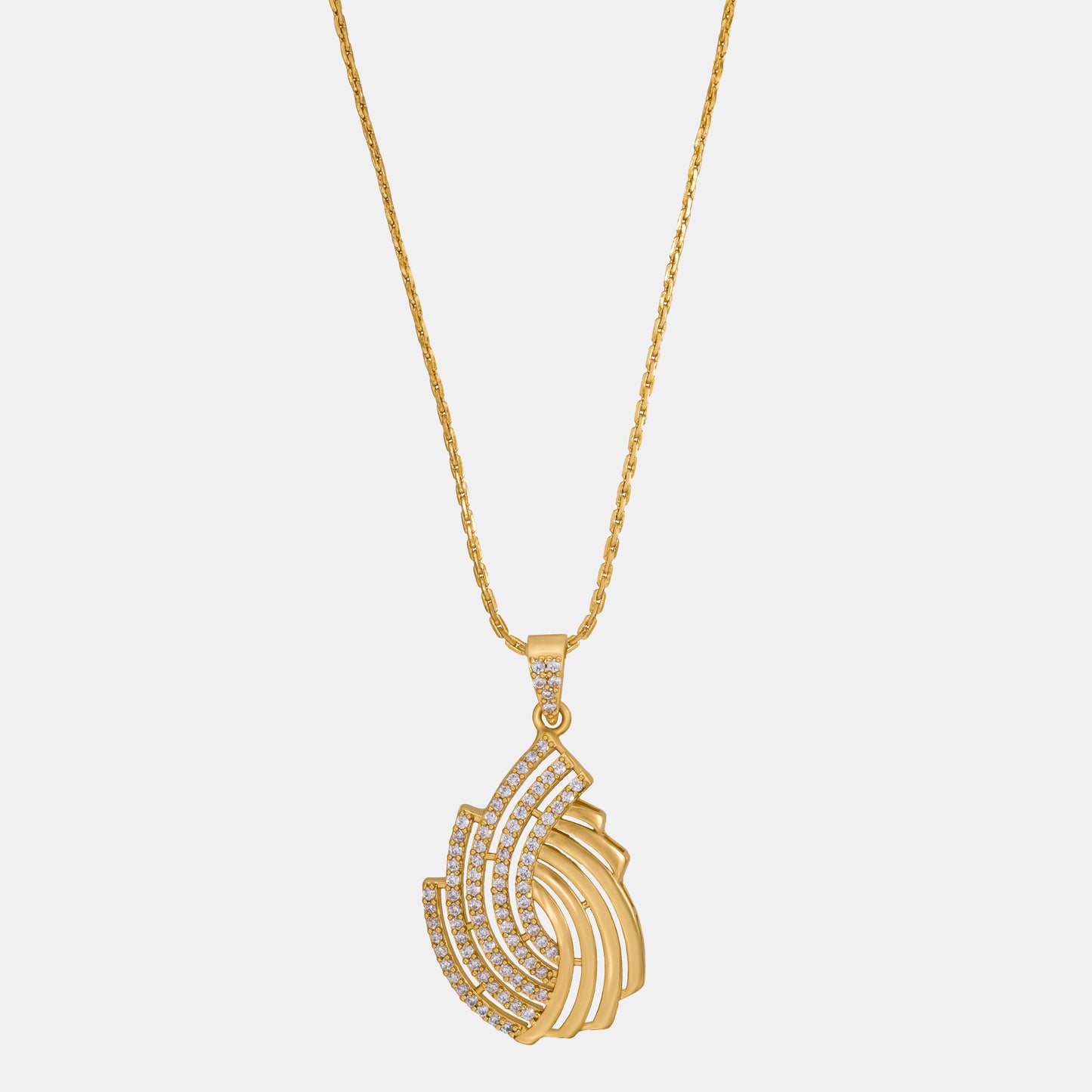 beauty of simplicity with this stunning golden pendant