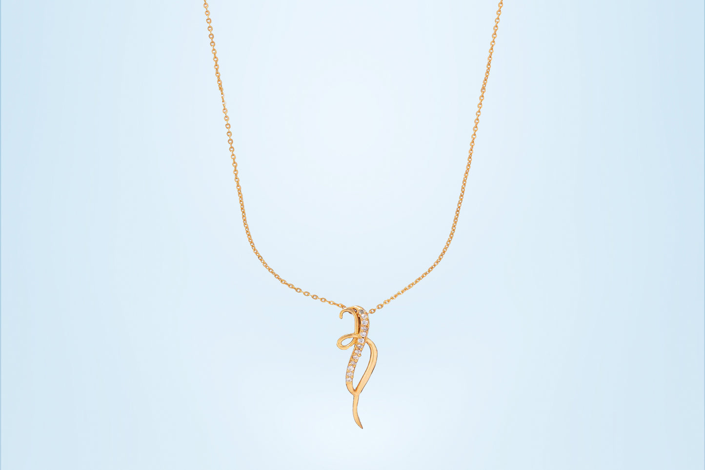 golden shimmering necklace