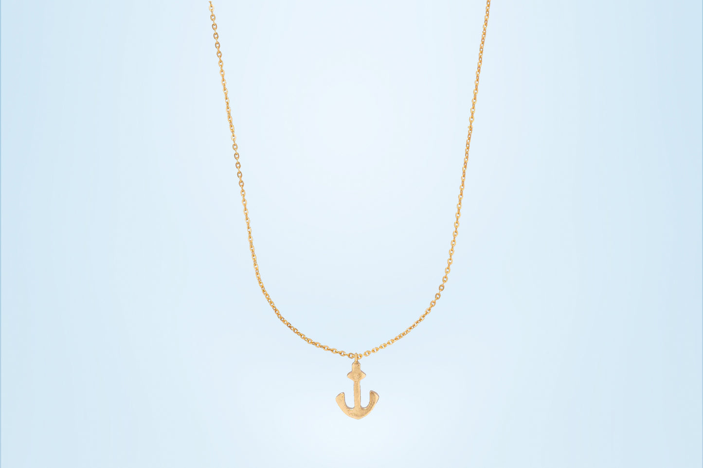 golden anchor necklace