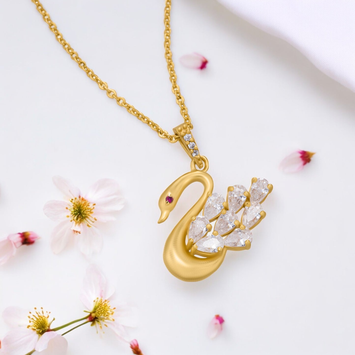 white swan grace pendant