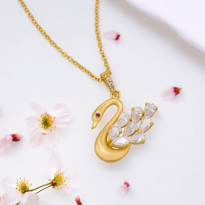 White Swan Grace Pendant