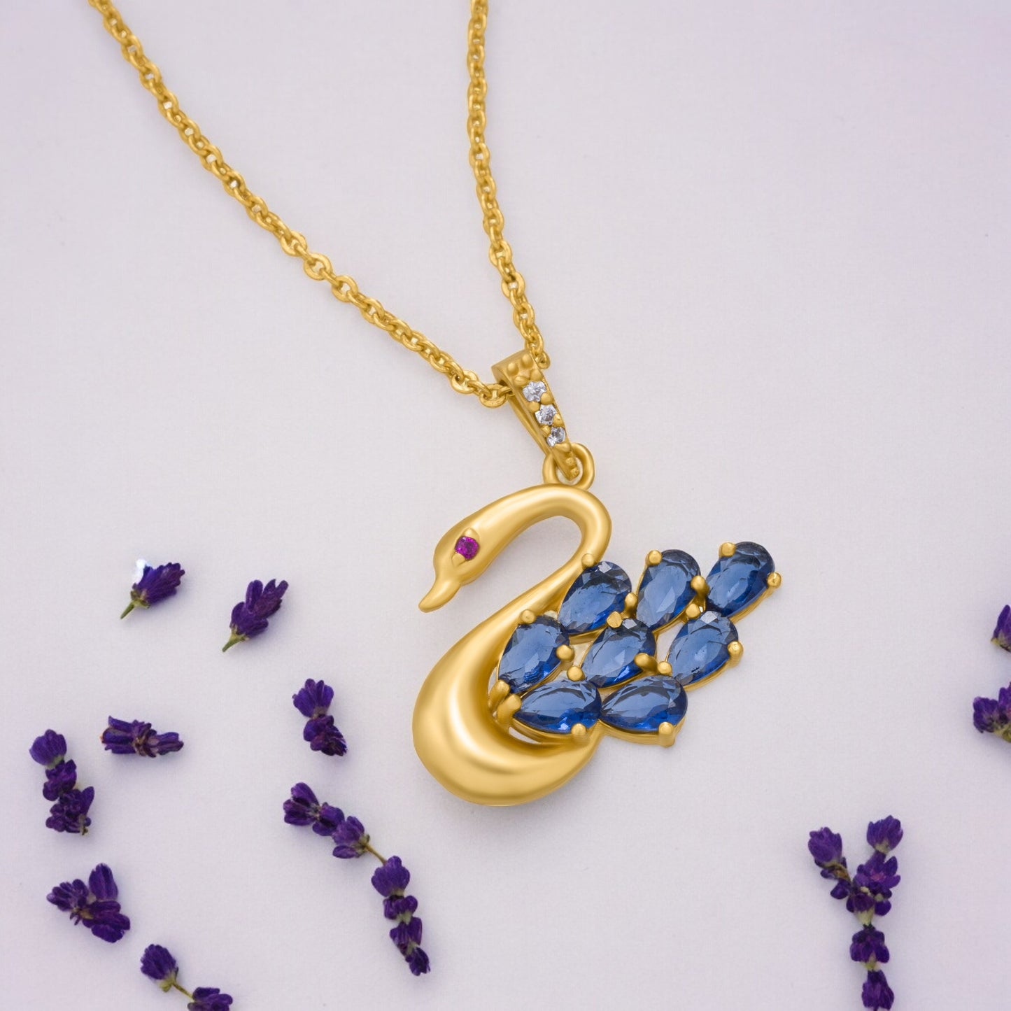 blue swan grace pendant