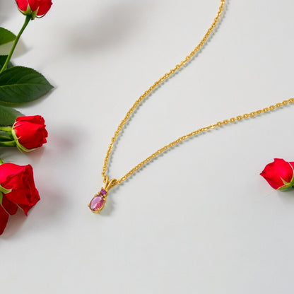 Golden Necklace with Diamond