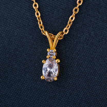 Golden Necklace with Diamond