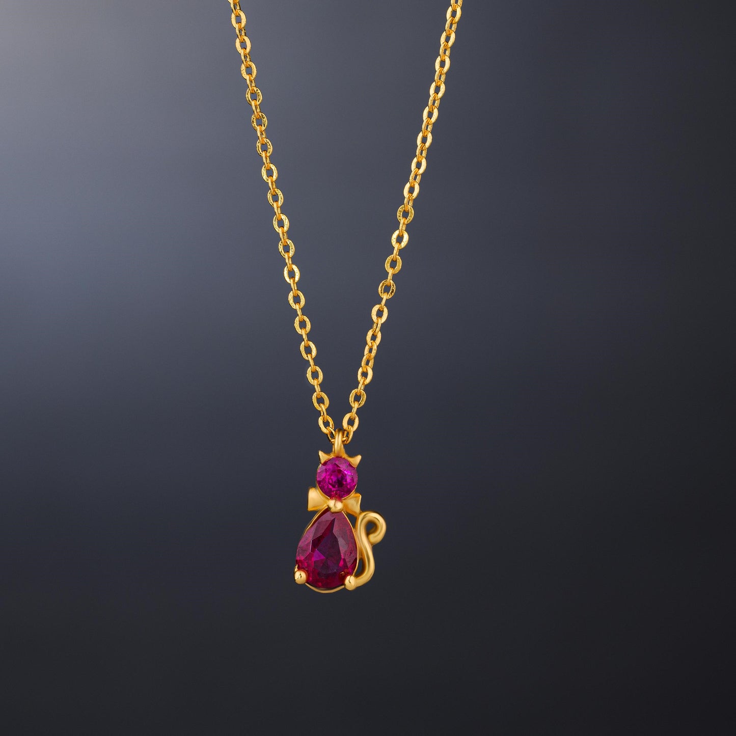 royal red cat pendant