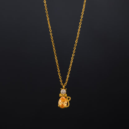 Royal Yellow Cat Pendant