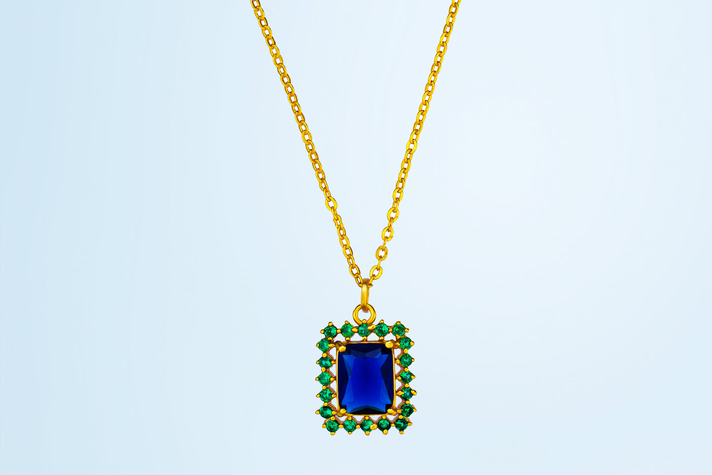 blue green royal pendant