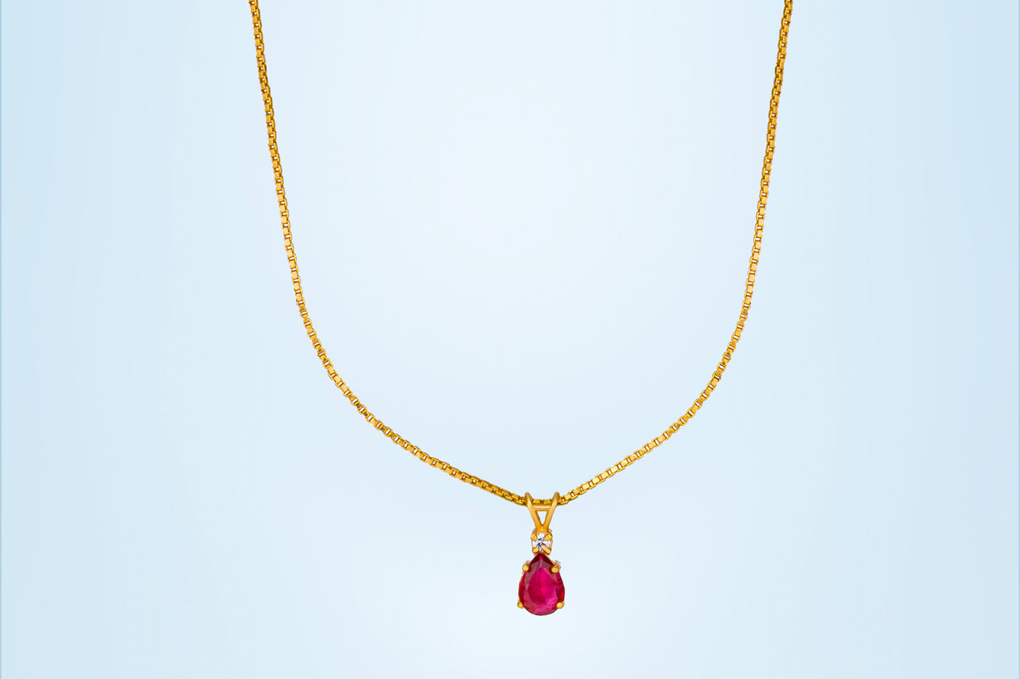 red teardrop necklace