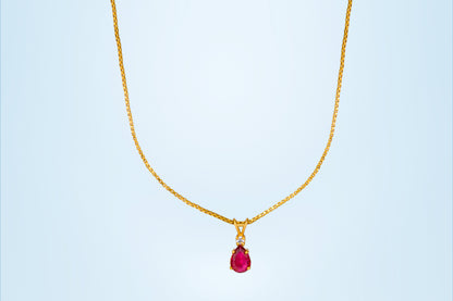 Red Teardrop Necklace