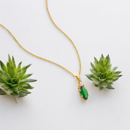 Green Celestial Teardrop Pendant