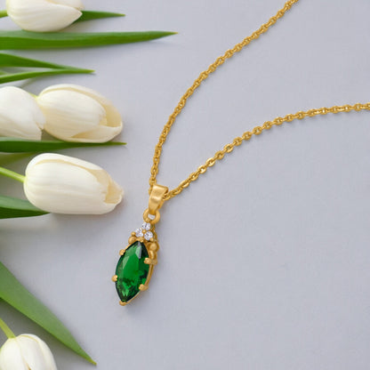 Green Celestial Teardrop Pendant