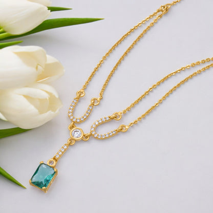 Green Azure Grace Necklace