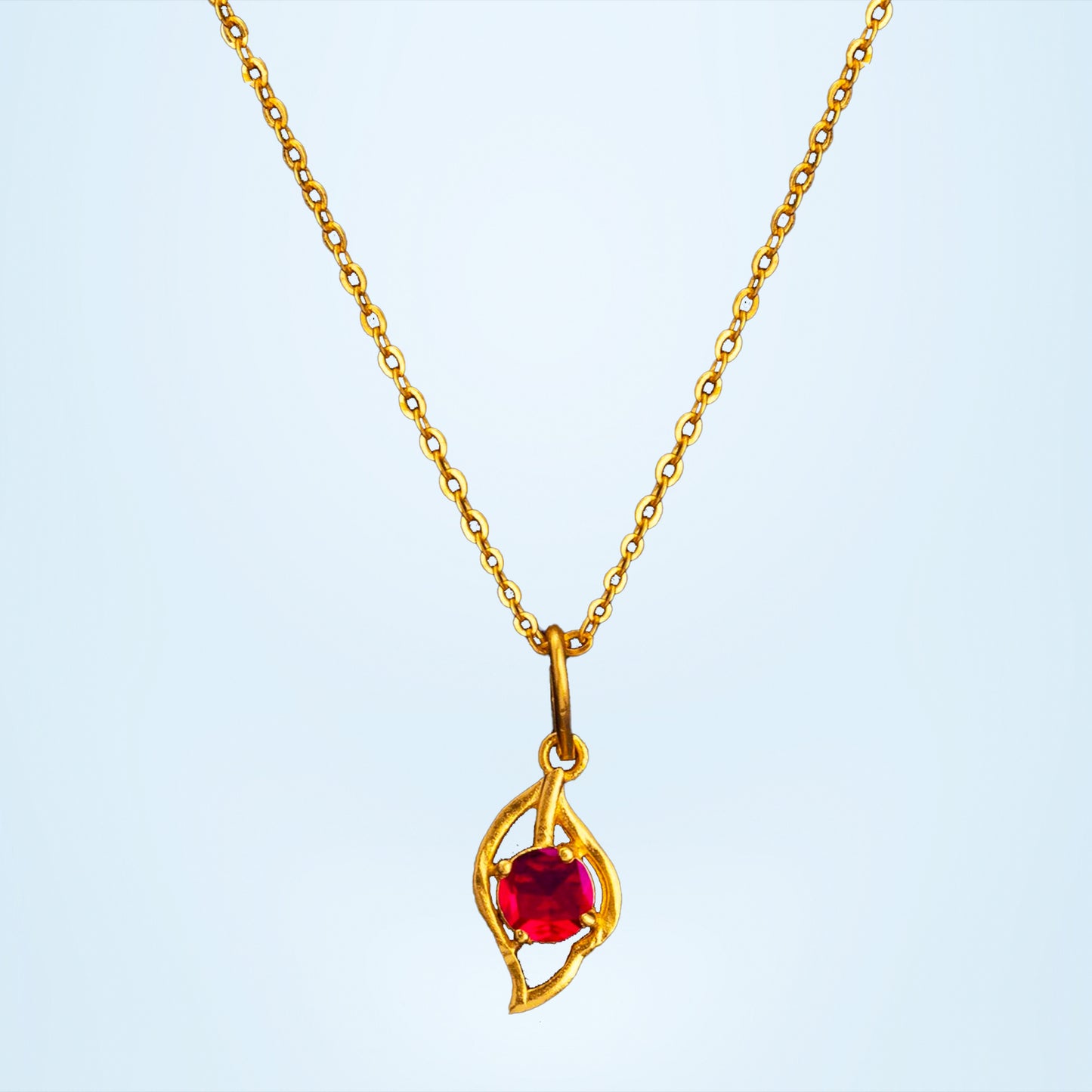 red radiant flame pendant