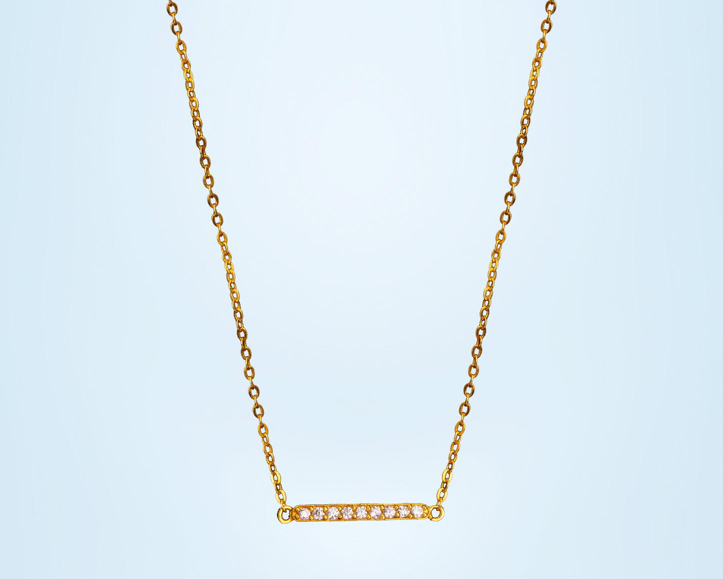 radiant bar necklace