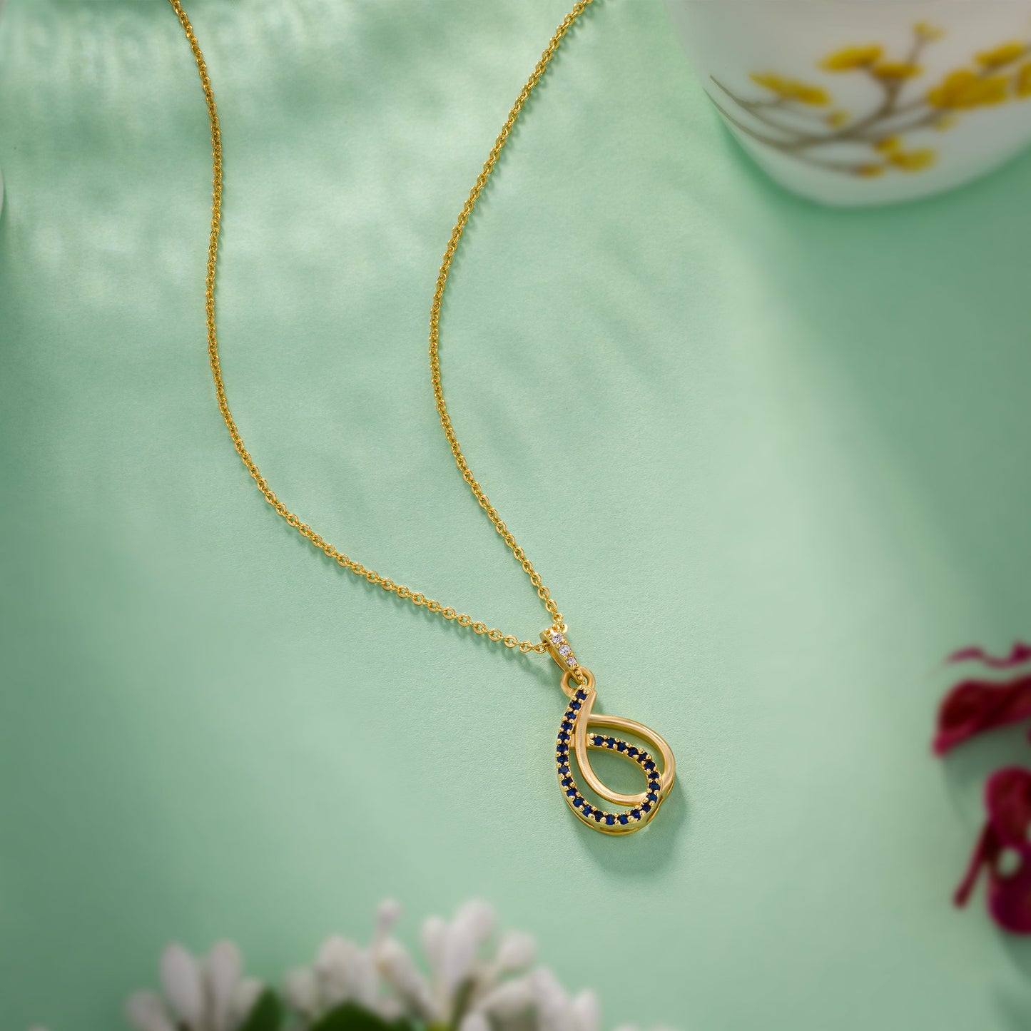 golden treasure adorned with a captivating gemstone necklace