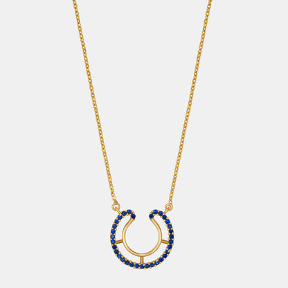 Luck with this Stunning Golden Horseshoe Necklace