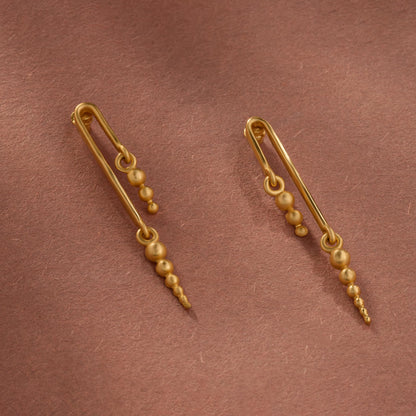 Pair of Golden Beads Earrings