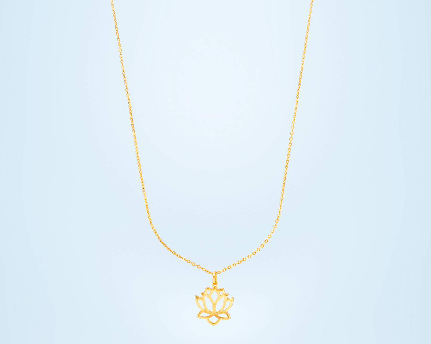 golden lotus flower necklace