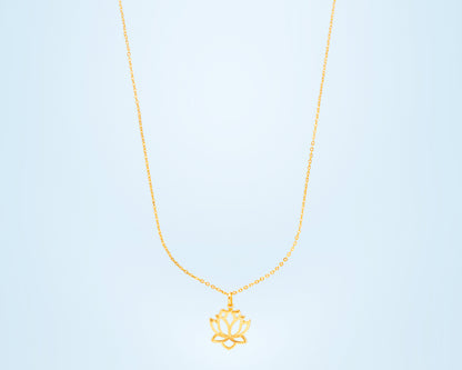 Golden Lotus Flower Necklace