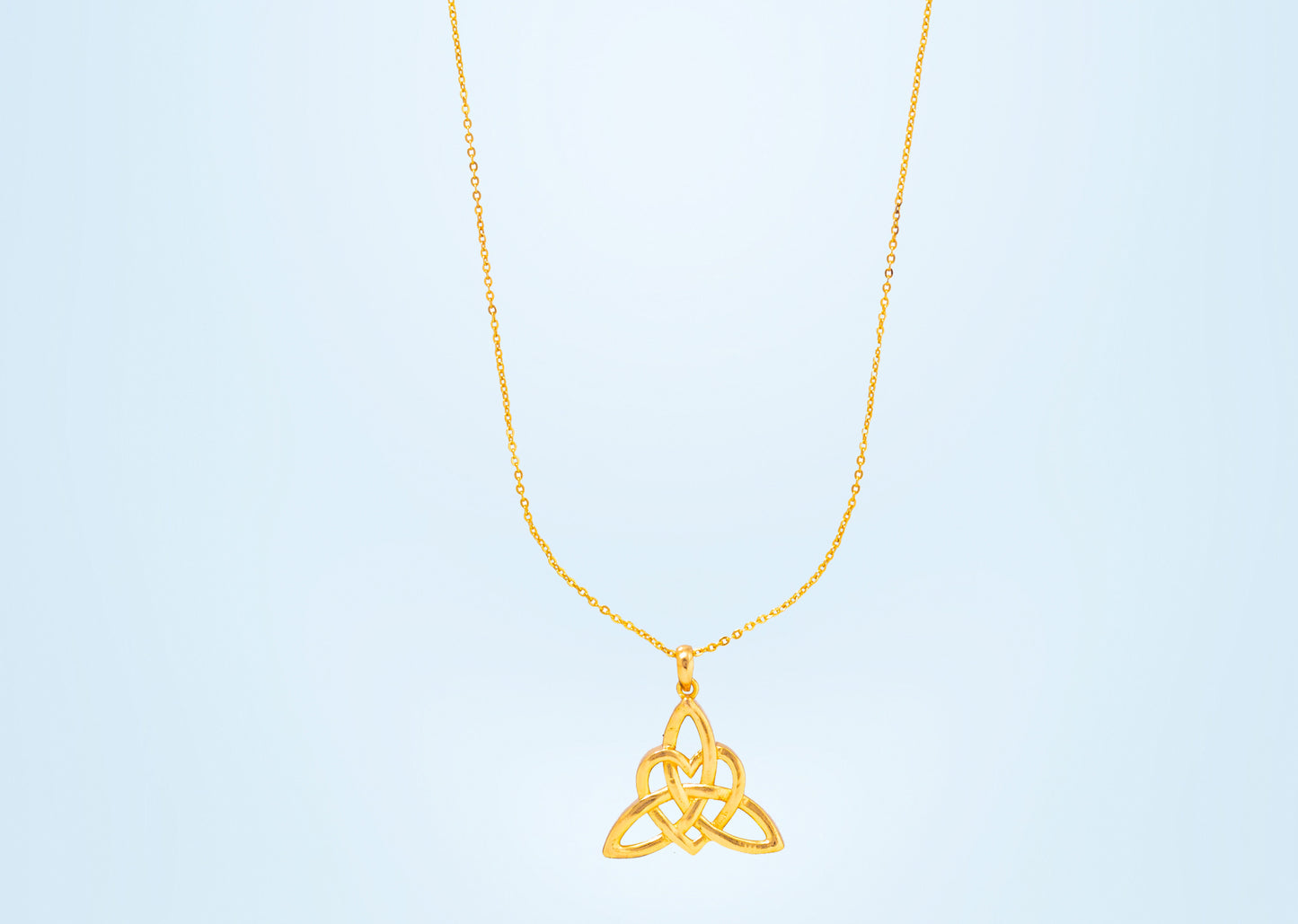 golden celtic knot necklace