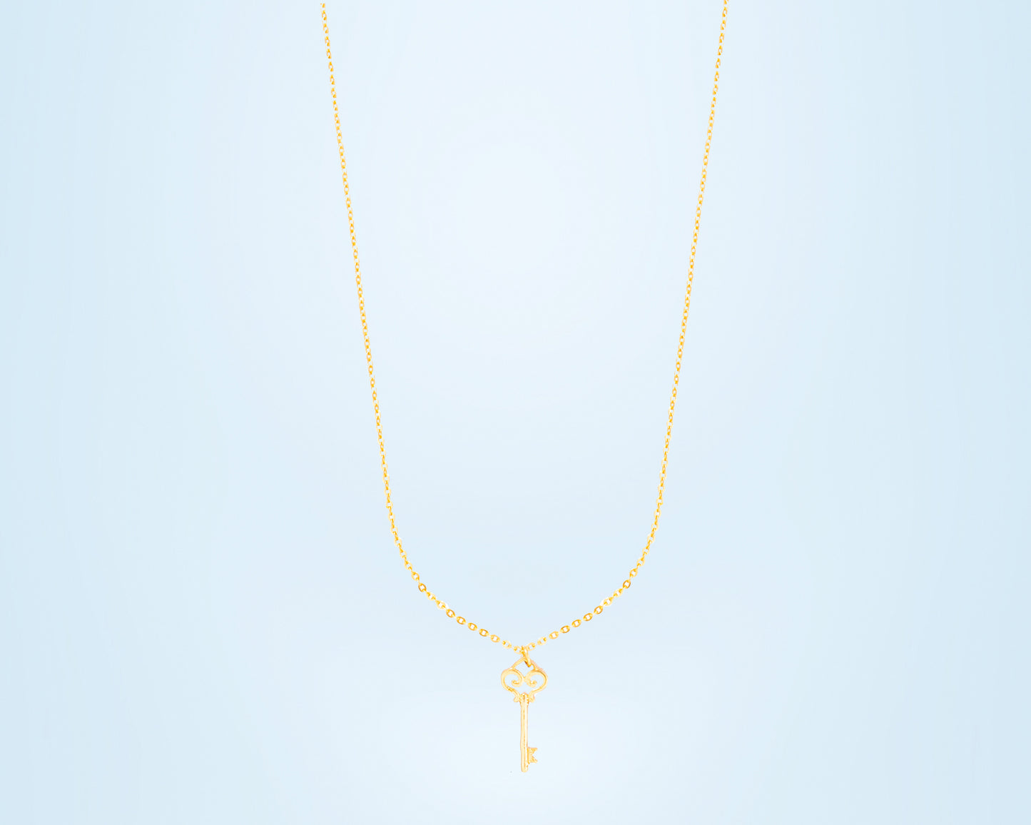 golden key necklace