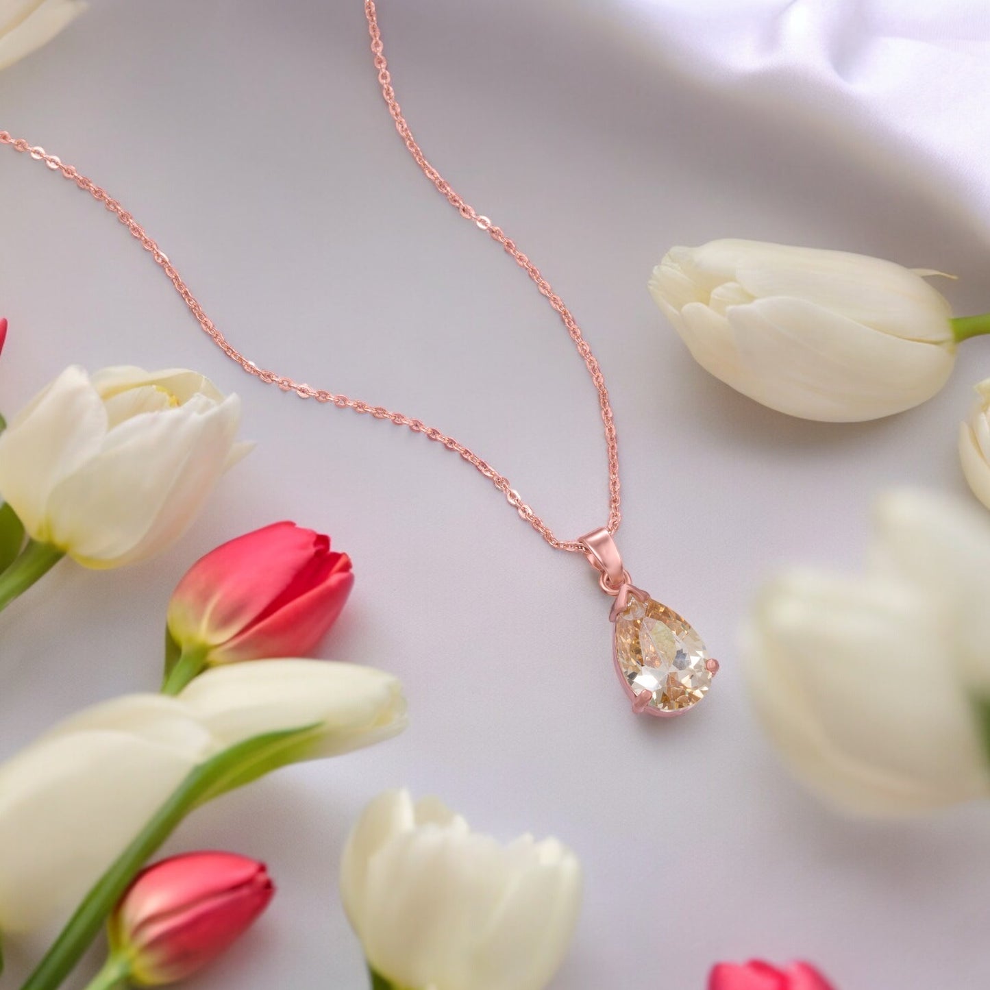 rose gold necklace shine bright like a chempion diamond