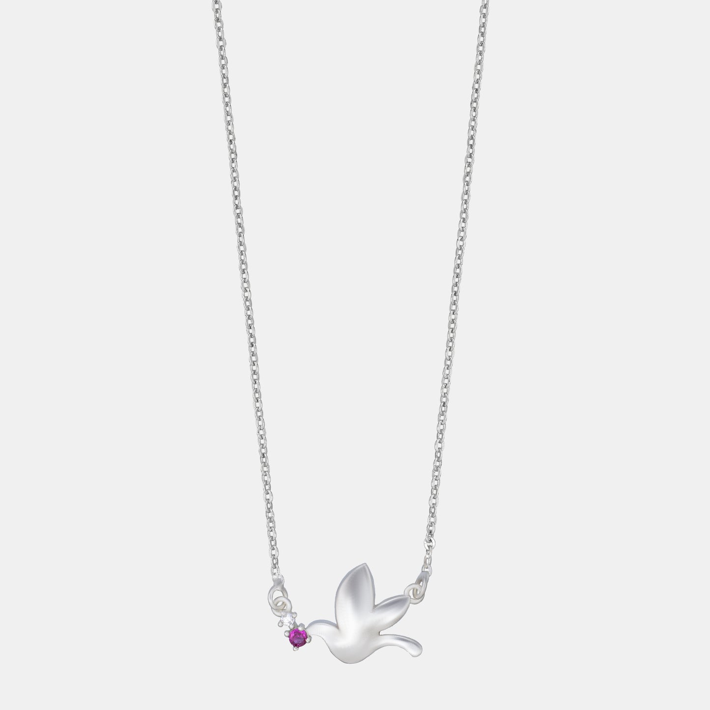 new heights with this enchanting silver bird necklace