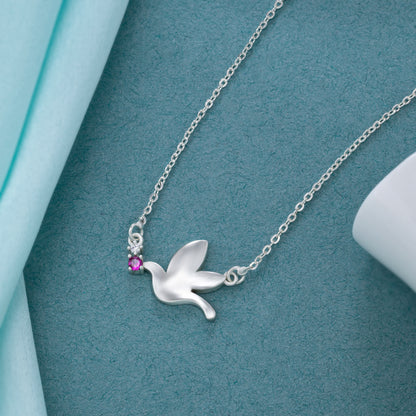 New Heights with this Enchanting Silver Bird Necklace