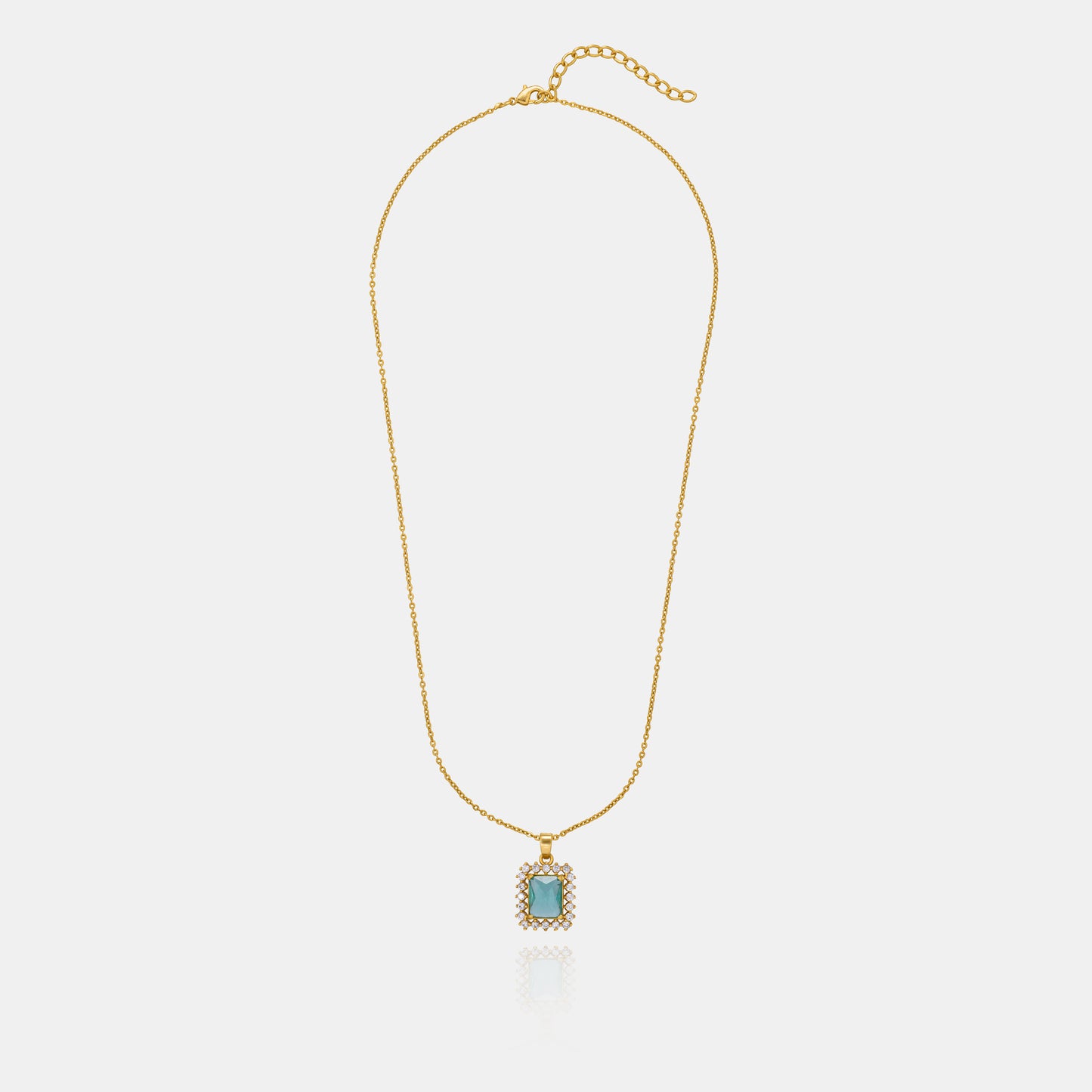 aqua green royal sapphire pendant