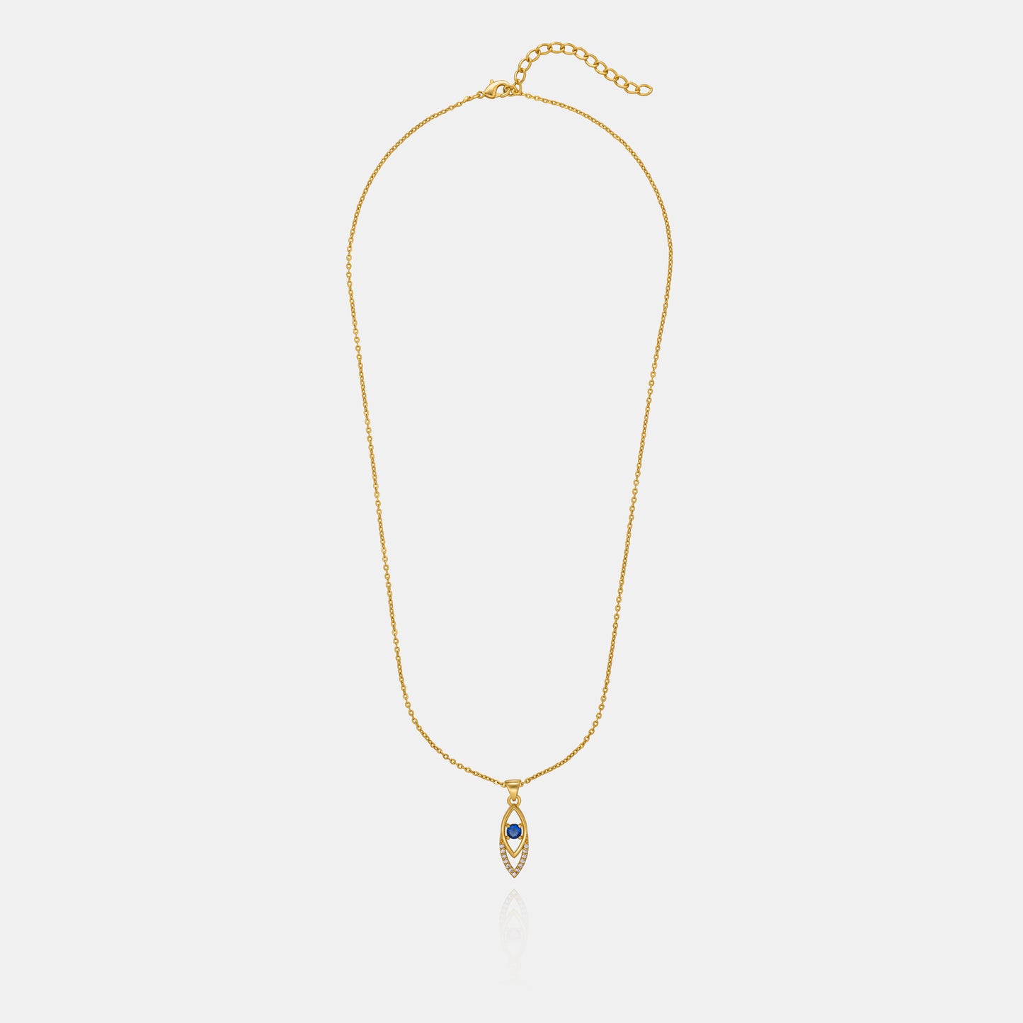 golden necklace with stone and diamonds