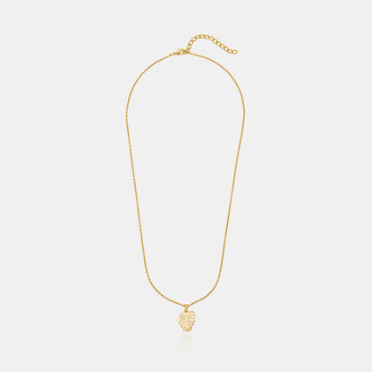 Loving the Delicate Charm of this Leaf Pendant Golden Necklace