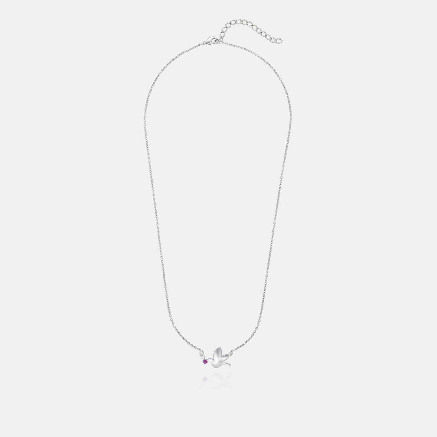 new heights with this enchanting silver bird necklace