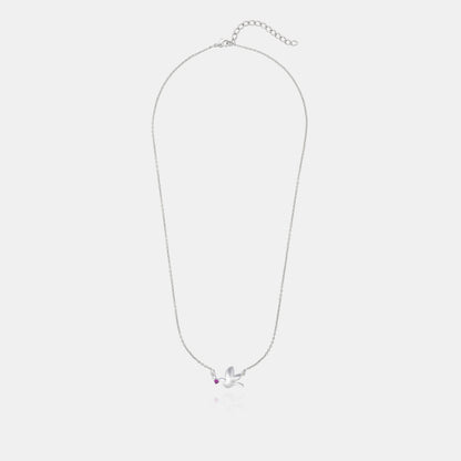 New Heights with this Enchanting Silver Bird Necklace