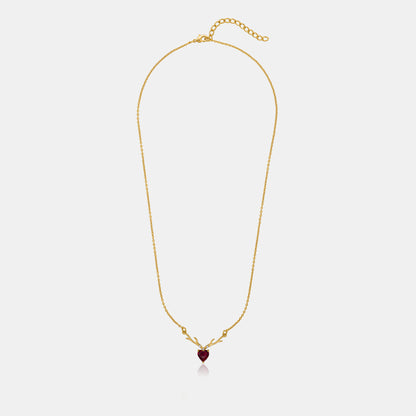 Red Antler Heart Necklace